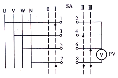 LW5-15/YH1型相电压换相开关接线图