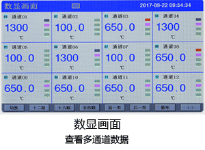 触摸式无纸记录仪数显画面