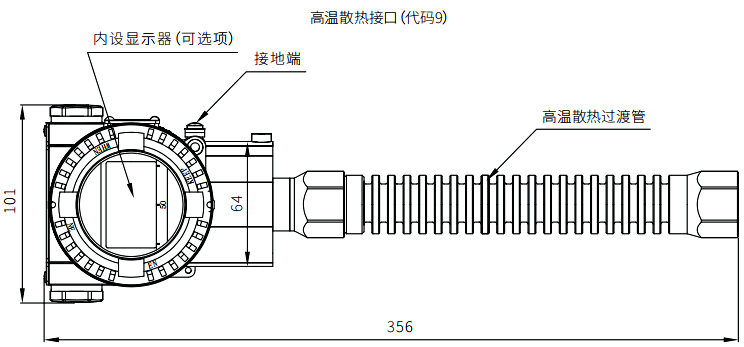 直连式压力变送器高温型过程连接