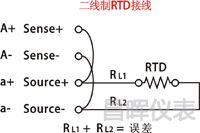 两线制Pt100接线