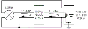 输入配电三线制变送器的接线图
