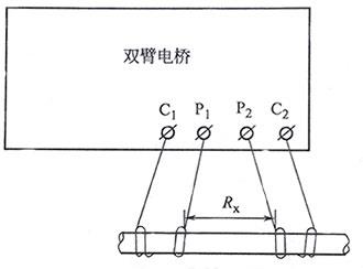 直流双臂电桥测电阻接线示意图 直流双臂电桥测电阻接线示意图