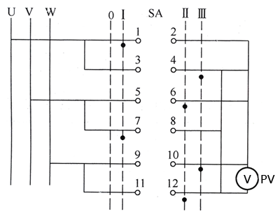 LW5-15/YH3型线电压转换开关接线图