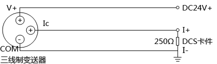 DCS卡件供电的三线制变送器4-20mA回路