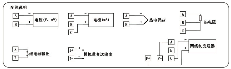 触摸式无纸记录仪接线图