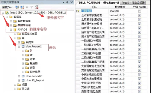 在SQL数据库建立一张表