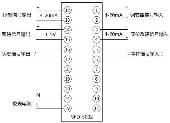 SFD-5002手操器接线端子图