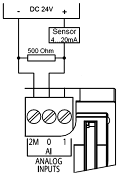 两线制传感器4-20mA信号接线