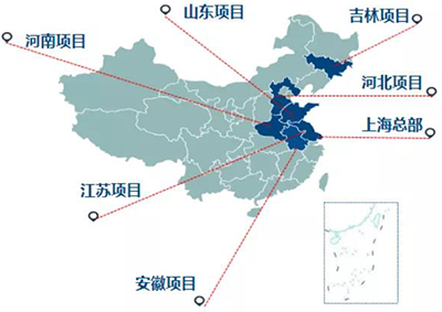 善能生态目前旗下有10余家全资及控股子公司，分布于全国8个省市