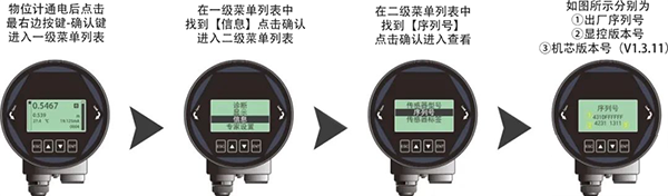 昌晖80G雷达物位计版本号查询方法 昌晖80G雷达物位计版本号查询方法