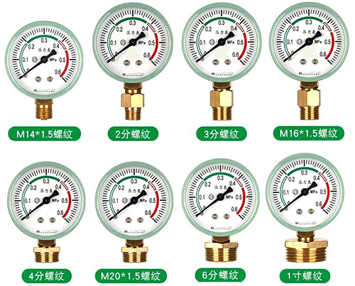 压力表常用螺纹 压力表常用螺纹