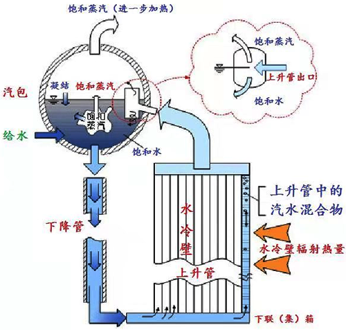 锅炉水系统结构示意图 锅炉水系统结构示意图